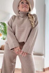 True Dream polo and pants set, taupe