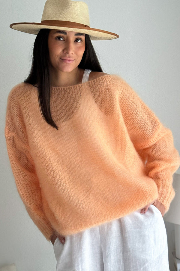 Bubble dream mohairneule, peach