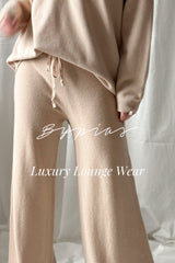 Lounge knit pants, beige