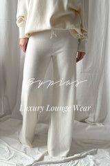 Lounge knit pants, off white