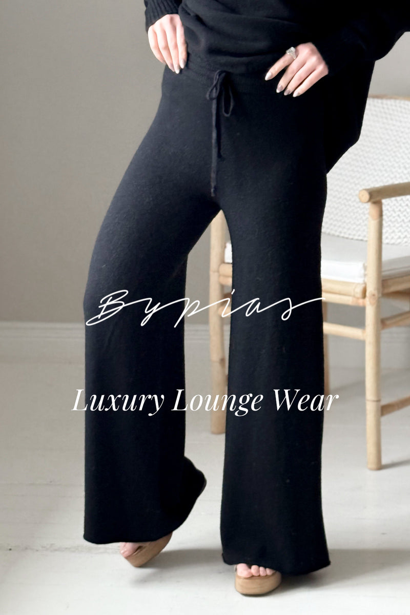 Lounge knit pants, black