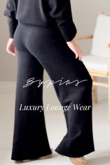 Lounge knit pants, black