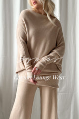 Love Me asymmetrical jumper, beige