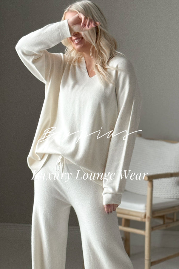 Sweetie V-neck jumper, off white