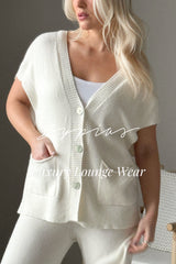 In Harmony knit vest, off white