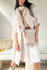 Dawn linen dress, sand