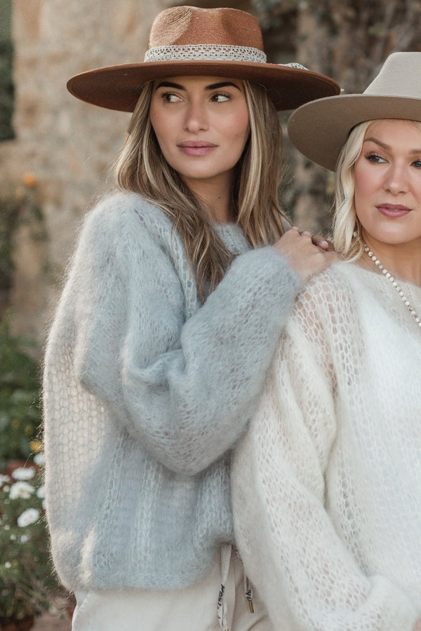 Dreamy mohairneule, pearl grey