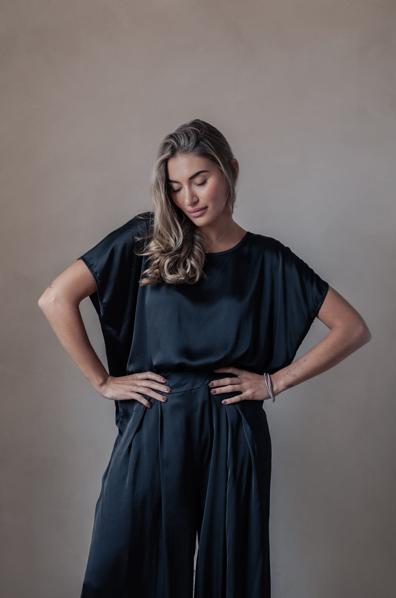 Satin luxe Ellery paita, musta
