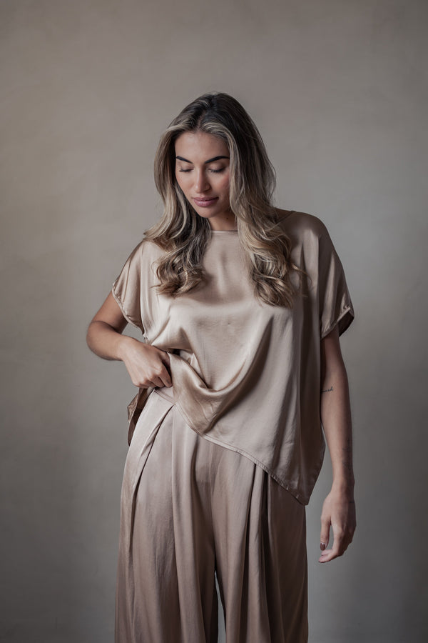 Satin luxe Ellery paita, powder