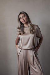 Satin luxe Ellery paita, powder