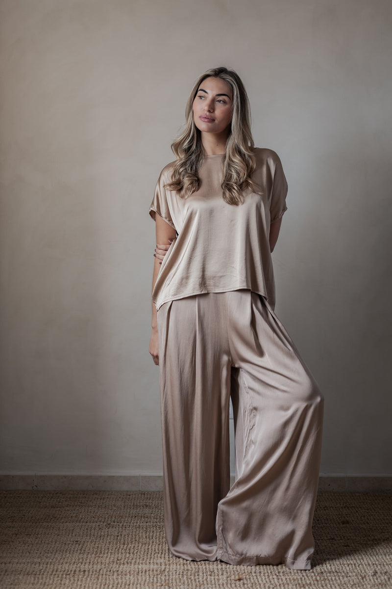 Satin luxe Ellery paita, powder