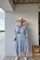 Kiara viscose dress, blue floral