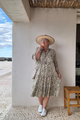 Kiara viscose dress, camo floral