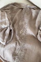 Louisa linen jacket, silverpink