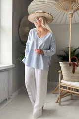 Make yourself proud pitkähihainen t-paita, light blue