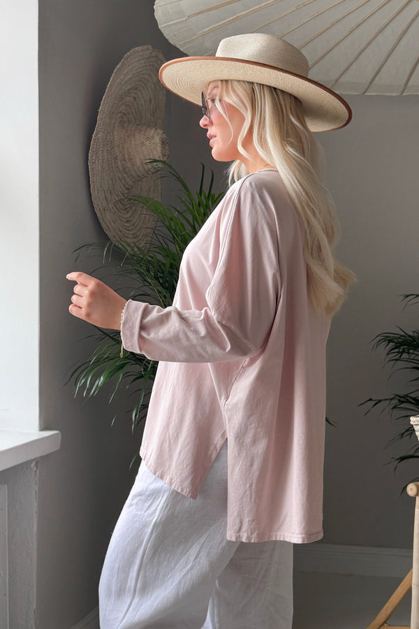Make yourself proud long sleeve t-shirt, light pink