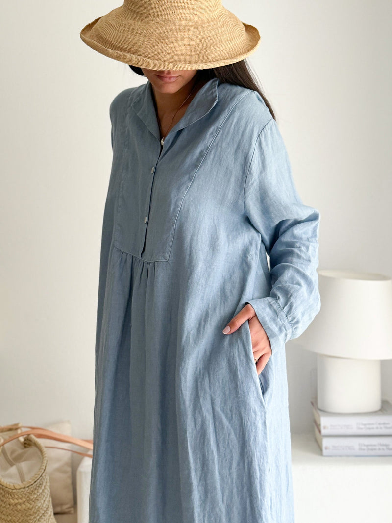 Norma pellavamekko, denim blue