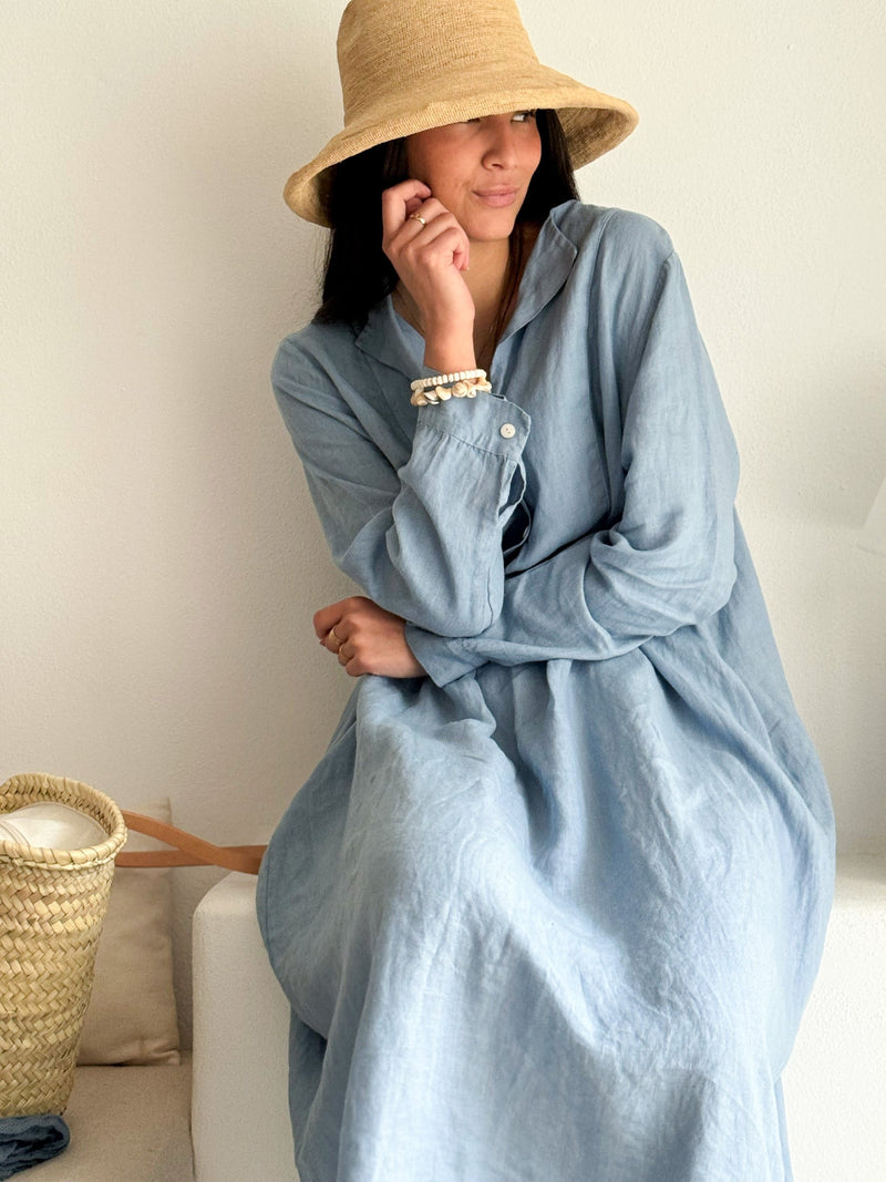 Norma pellavamekko, denim blue
