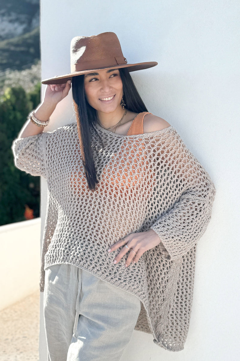 Solange mesh jumper, beige