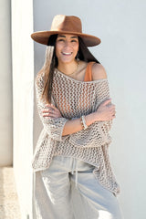 Solange mesh jumper, beige