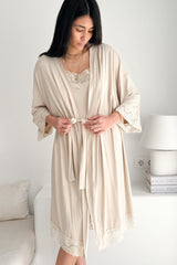 Bamboo Lace kimono, beige