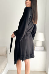 Bamboo Lace kimono, black