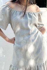 Bocca linen dress, natural