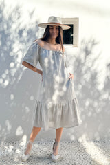 Bocca linen dress, natural