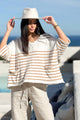 Casual Riviera knit, caramel stripe