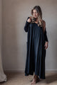 Satin luxe Radiance dress, black