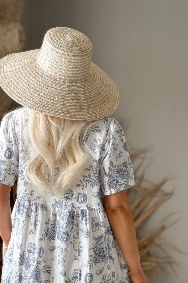 Sabine dress, blue floral print