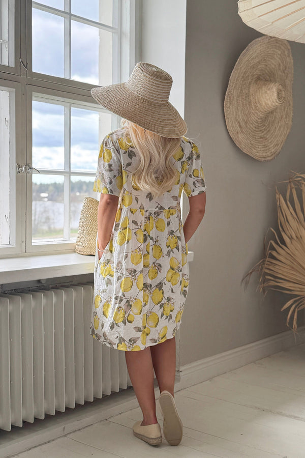 Sabine dress, lemon print