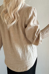 Ileana linen shirt, cashmere