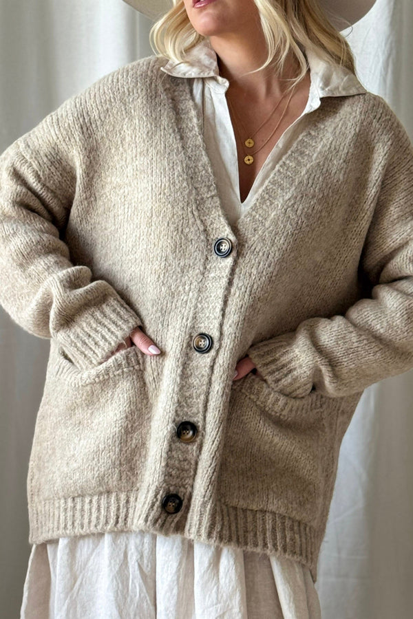 Softy neuletakki, beige