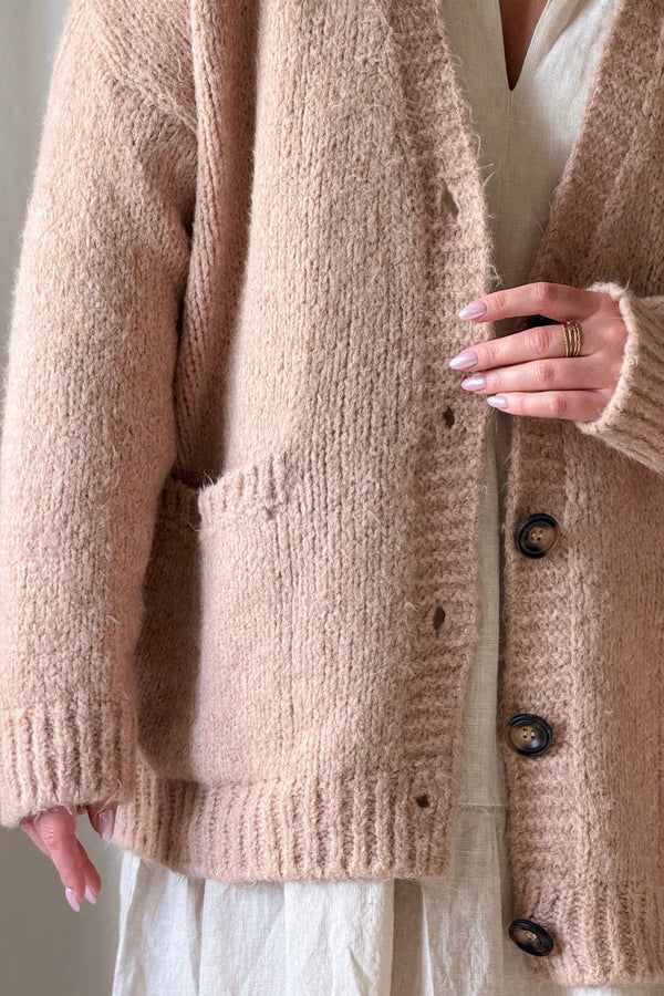 Softy neuletakki, blush pink