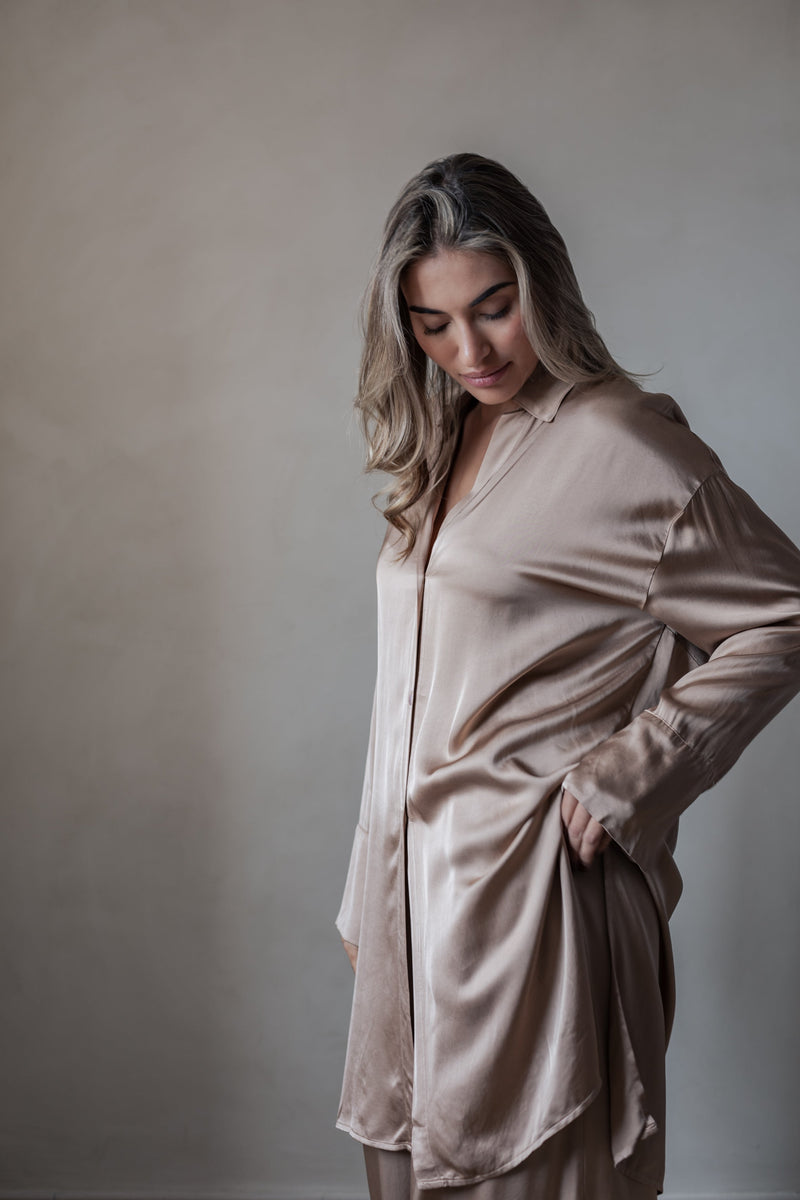 Satin luxe Velonna paita, powder