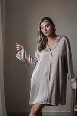 Satin luxe Velonna paita, silverpink