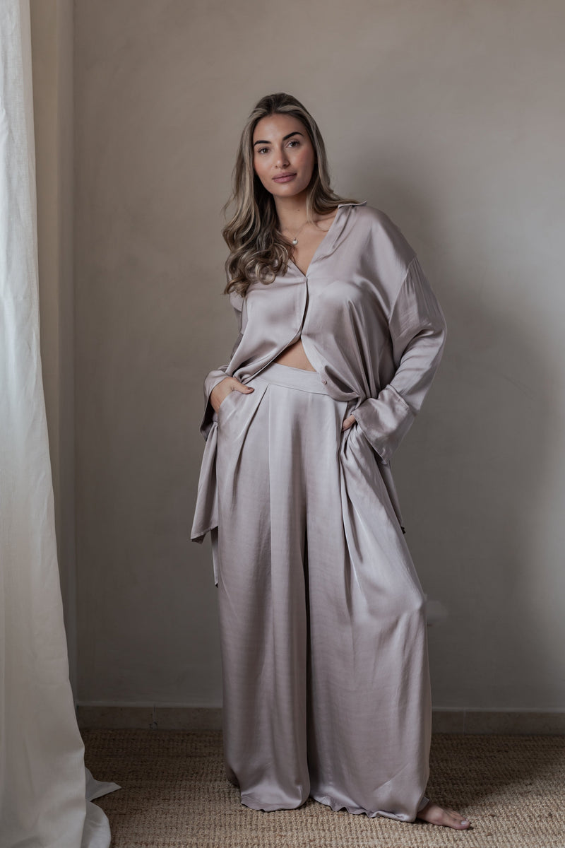 Satin luxe Velonna paita, silverpink