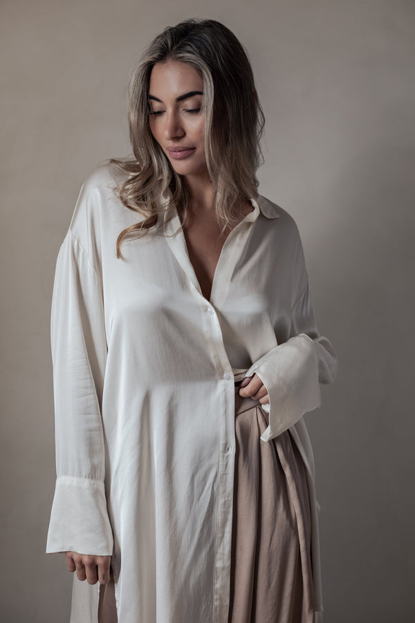 Satin luxe Velonna paita, vanilla