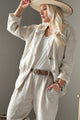Weekend linen blazer, sand