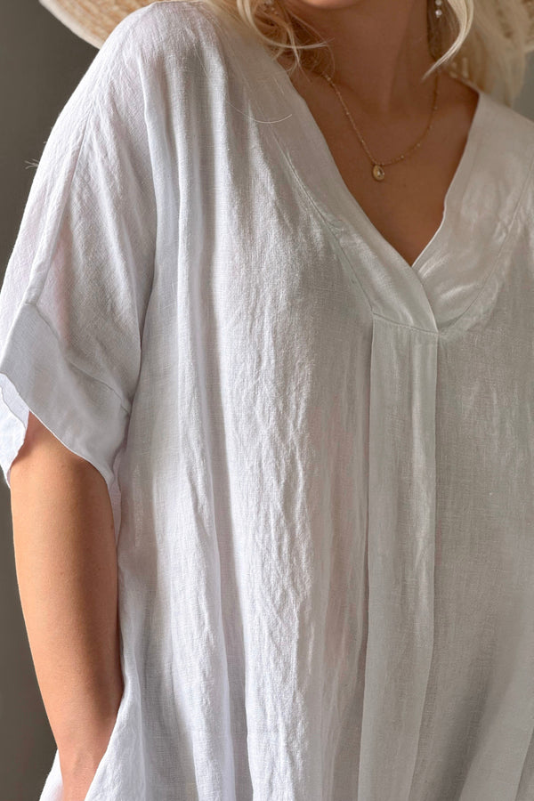 Yoko kaftan dress, white