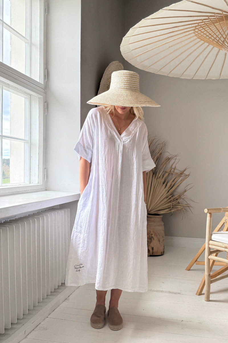 Yoko kaftan dress, white