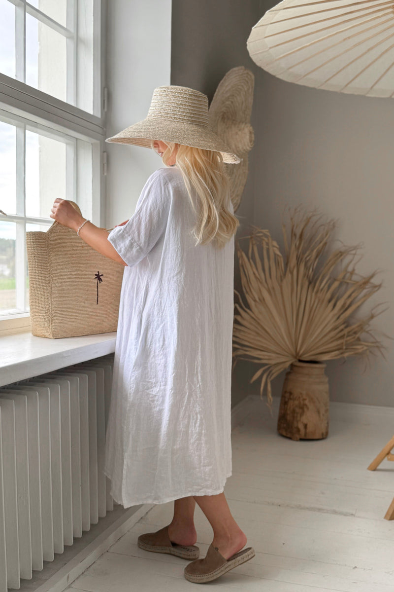 Yoko kaftan dress, white