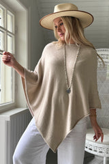 Zelie viscose poncho, oatmeal