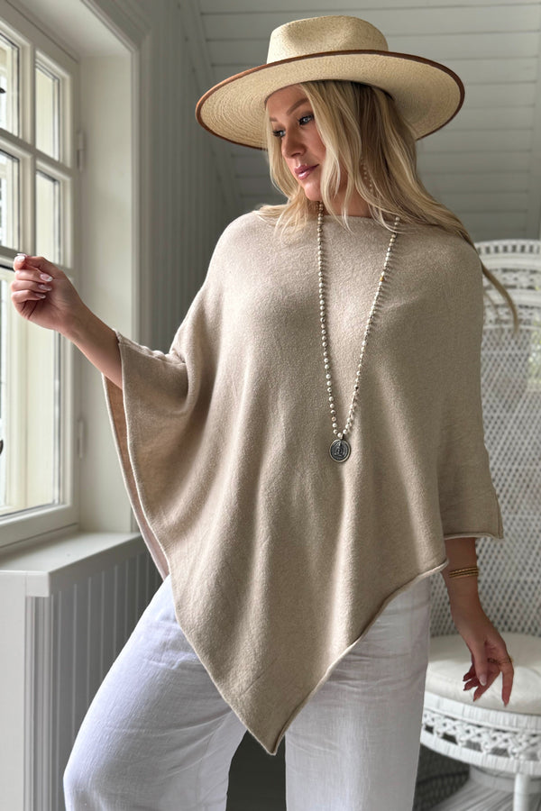 Zelie viskoosiponcho, oatmeal