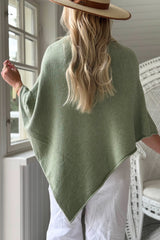 Zelie viscose poncho, olive
