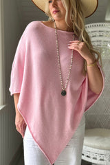 Zelie viscose poncho, light pink