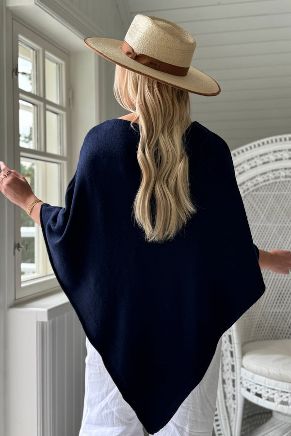 Zelie viskoosiponcho, navy