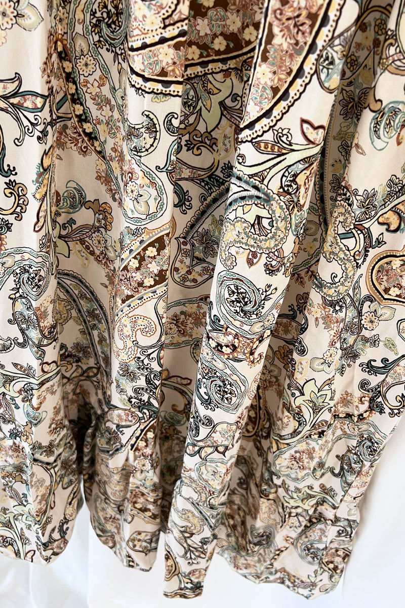 Carmela viscose dress, paisley beige