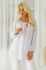 Cindy linen shirt, pastel lilac